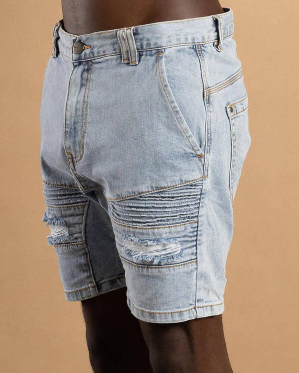 Nena & Pasadena Viper Denim Shorts for Mens