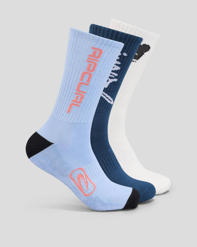 Rip Curl Retro Crew Socks 3 Pack for Mens