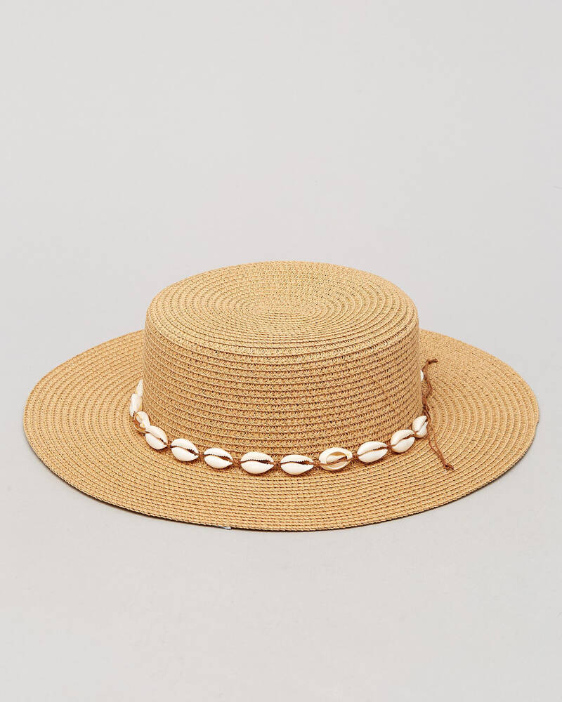 Mooloola Shell Boater Hat for Womens