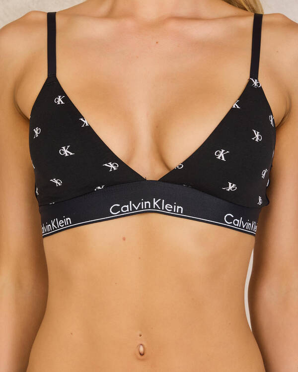 Calvin Klein Cotton Lined Triangle Bralette for Womens