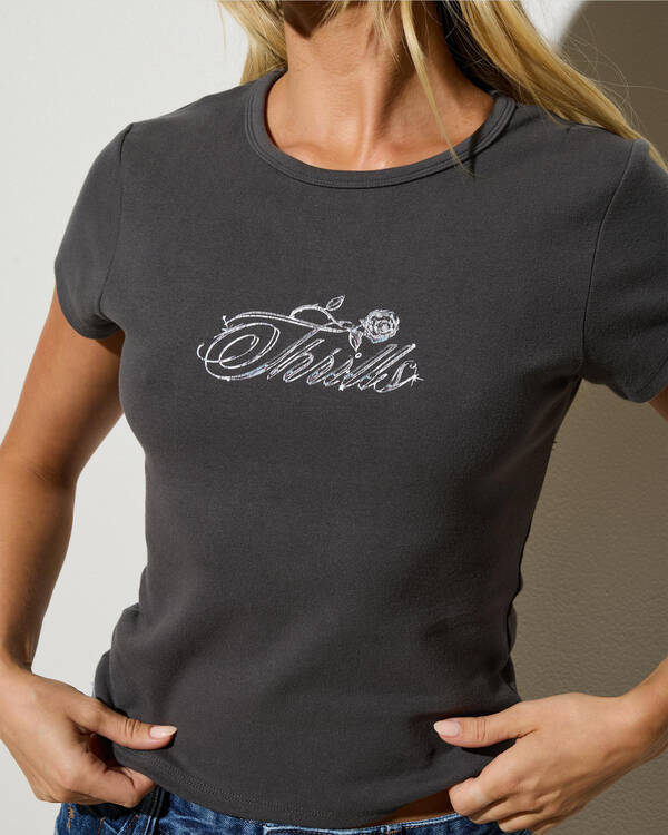 Thrills Metal Lover Club T-Shirt for Womens