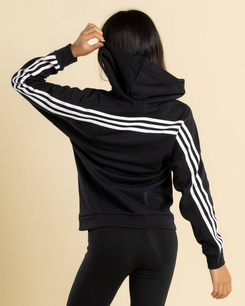 adidas Girls' 3 Stripes Zip Hoodie for Womens