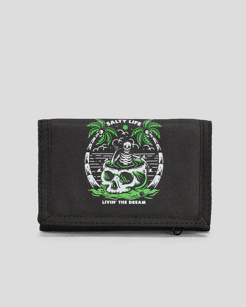 Salty Life Hidden Utopia Tri-fold Wallet for Mens