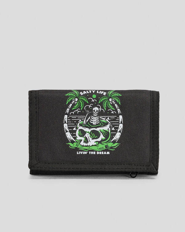 Salty Life Hidden Utopia Tri-fold Wallet for Mens