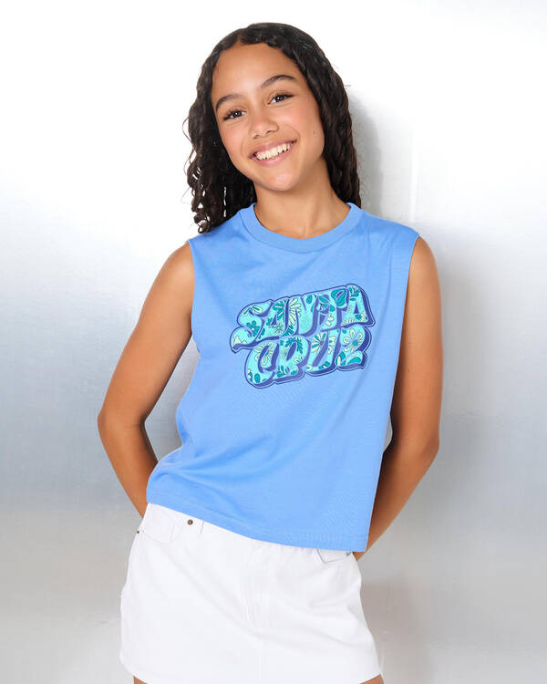 Santa Cruz Girls' Vibes Fill Front Muscle Tank Top for Womens