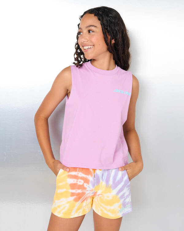 Santa Cruz Girls' SC Delta Strip Chest Muscle Tank Top for Womens