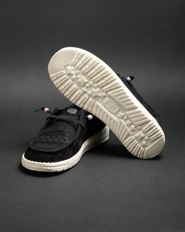 HEYDUDE Wendy Crochet Lace Shoes for Womens
