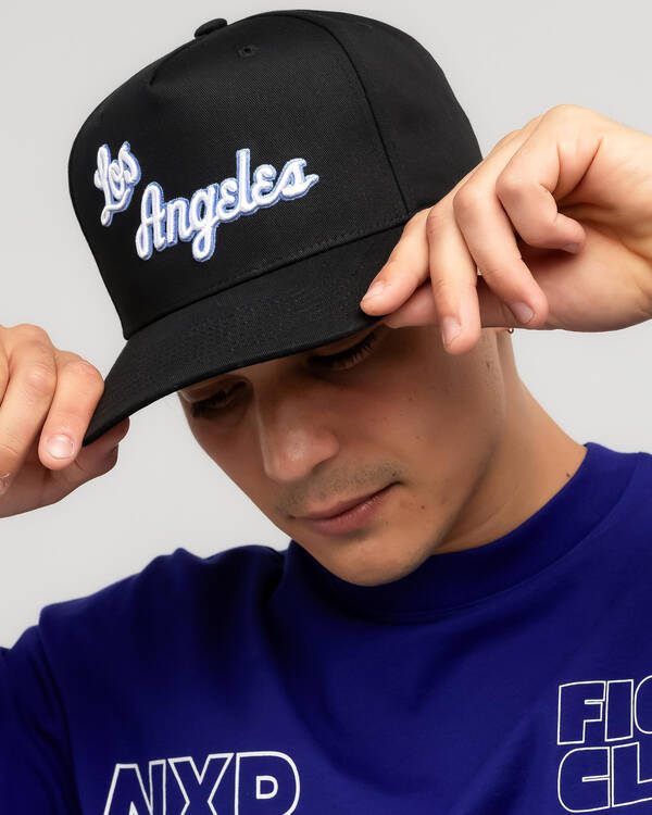 Mitchell & Ness Los Angeles Lakers Wordmark Snapback Cap for Mens