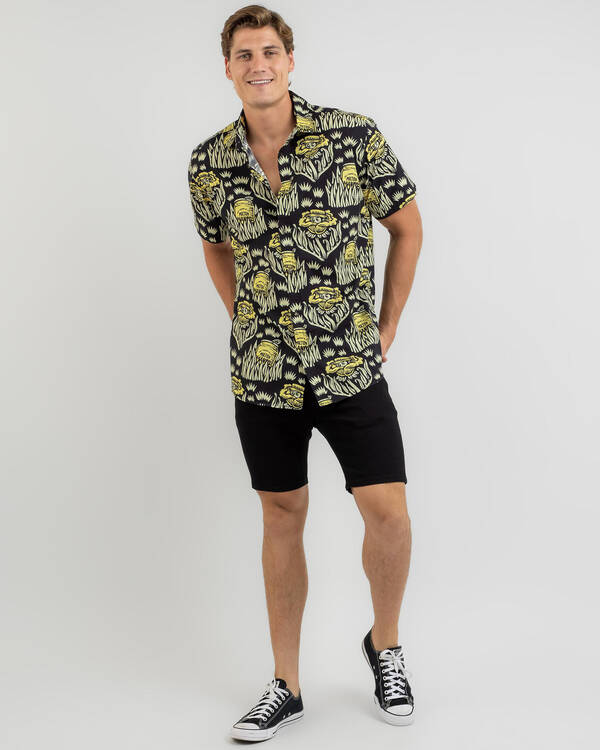 Milton Mango Night Garden Short Sleeve Shirt for Mens