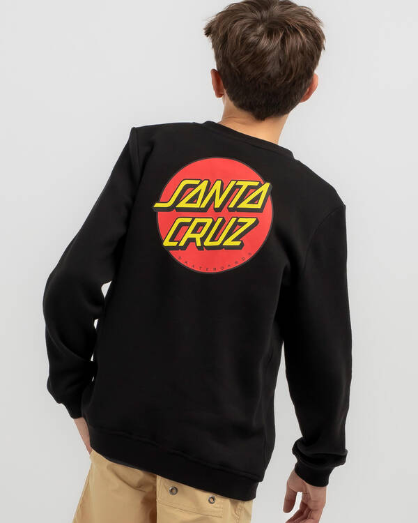 Santa Cruz Boys' Classic Dot Chest Crew Neck Sweatshirt for Mens