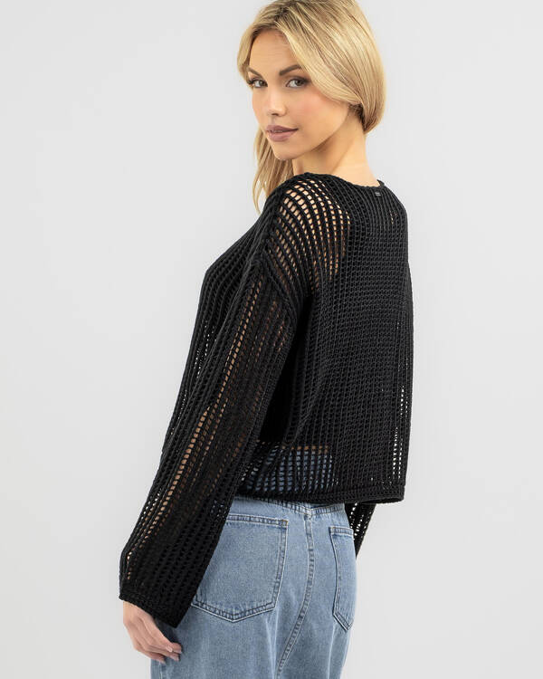 Ava And Ever Alexa Crochet Long Sleeve Top for Womens