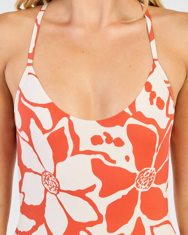 Rhythm Poppy Floral Cross Back One Piece Swimsuit for Womens