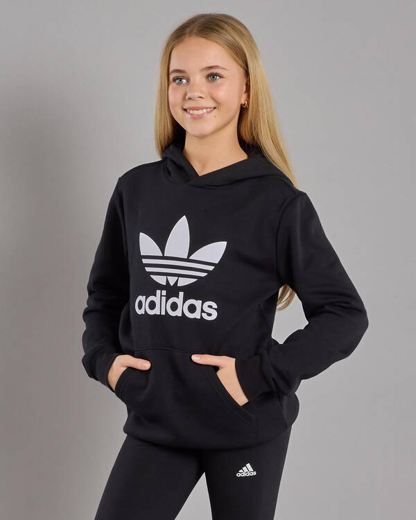 adidas Girls' Trefoil Hoodie for Womens