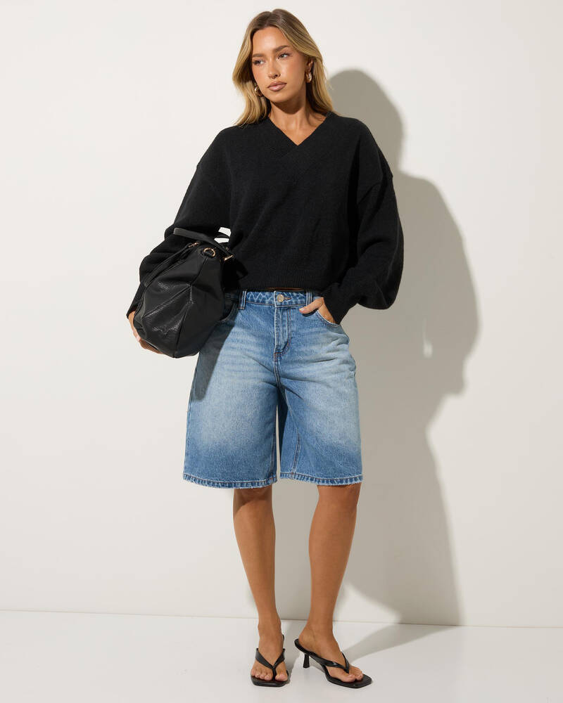 Mooloola Revival V Neck Knit Jumper for Womens