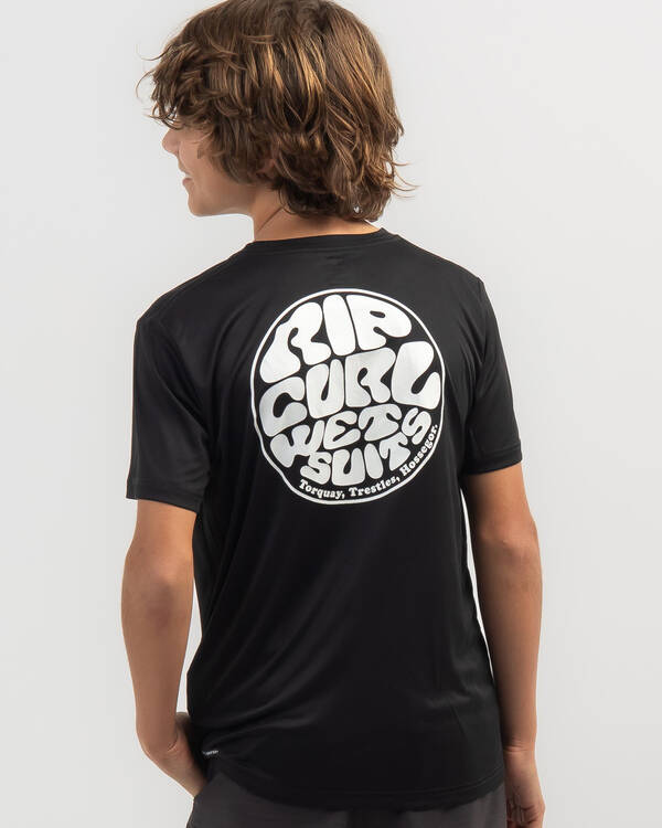 Rip Curl Boys' Icons Surflite Short Sleeve Rash Vest for Mens