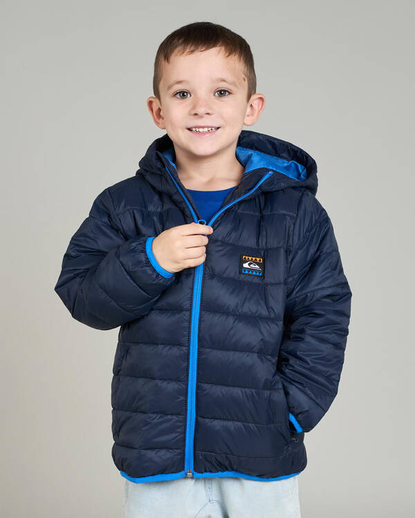 Quiksilver Toddlers' Scaly Boy Hooded Puffer Jacket for Mens