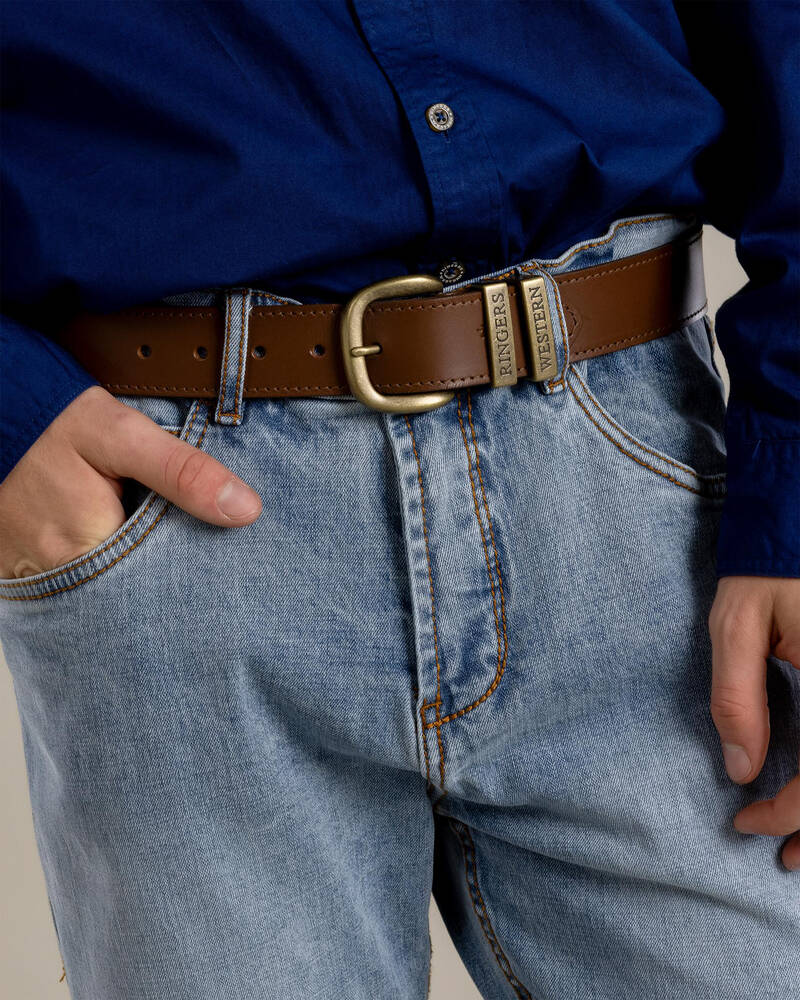 Ringers Western James Leather Belt for Mens