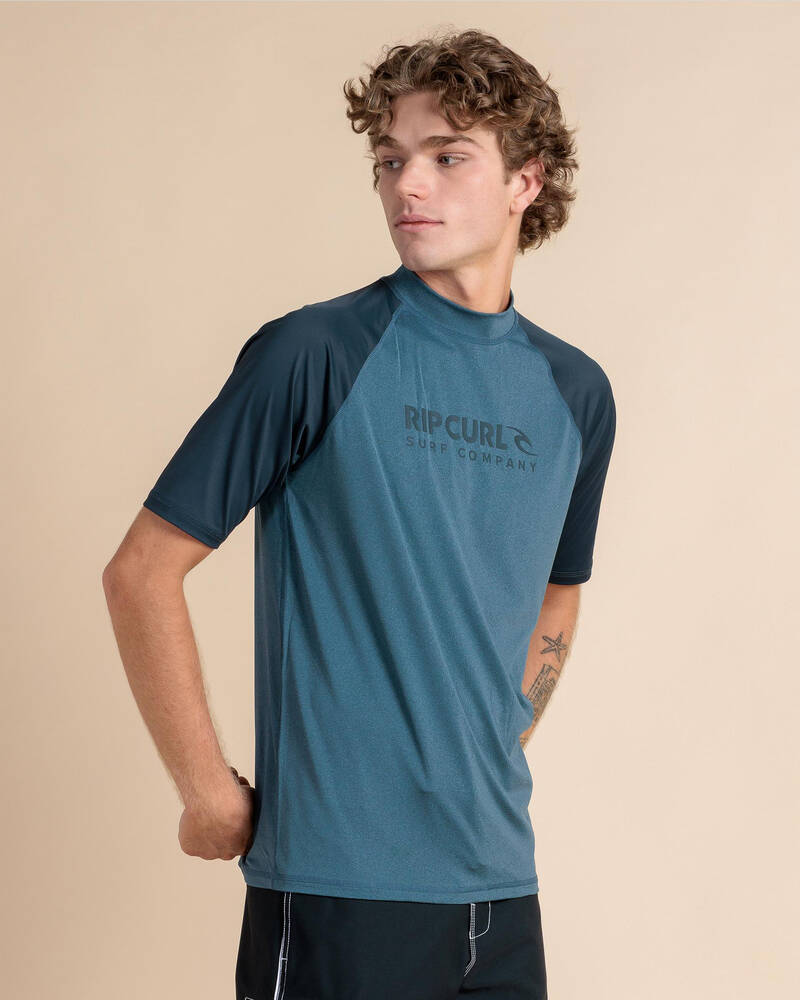 Rip Curl Shock Short Sleeve Rash Vest for Mens
