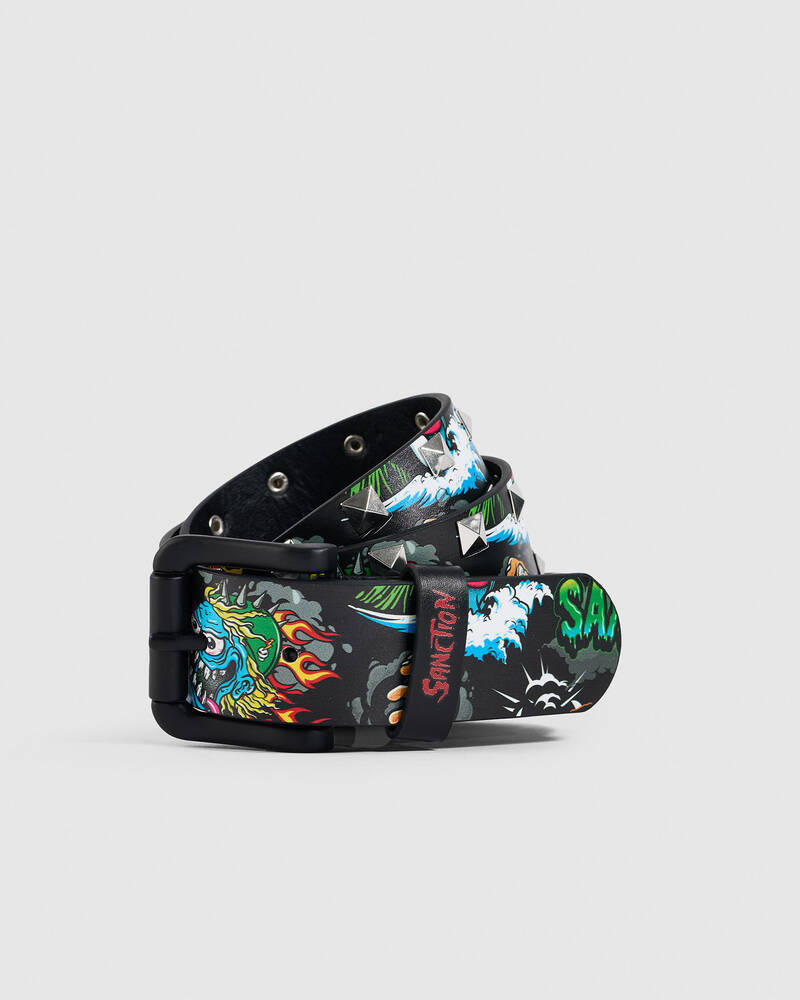Sanction Boys' Monstrous Studded PU Belt for Mens