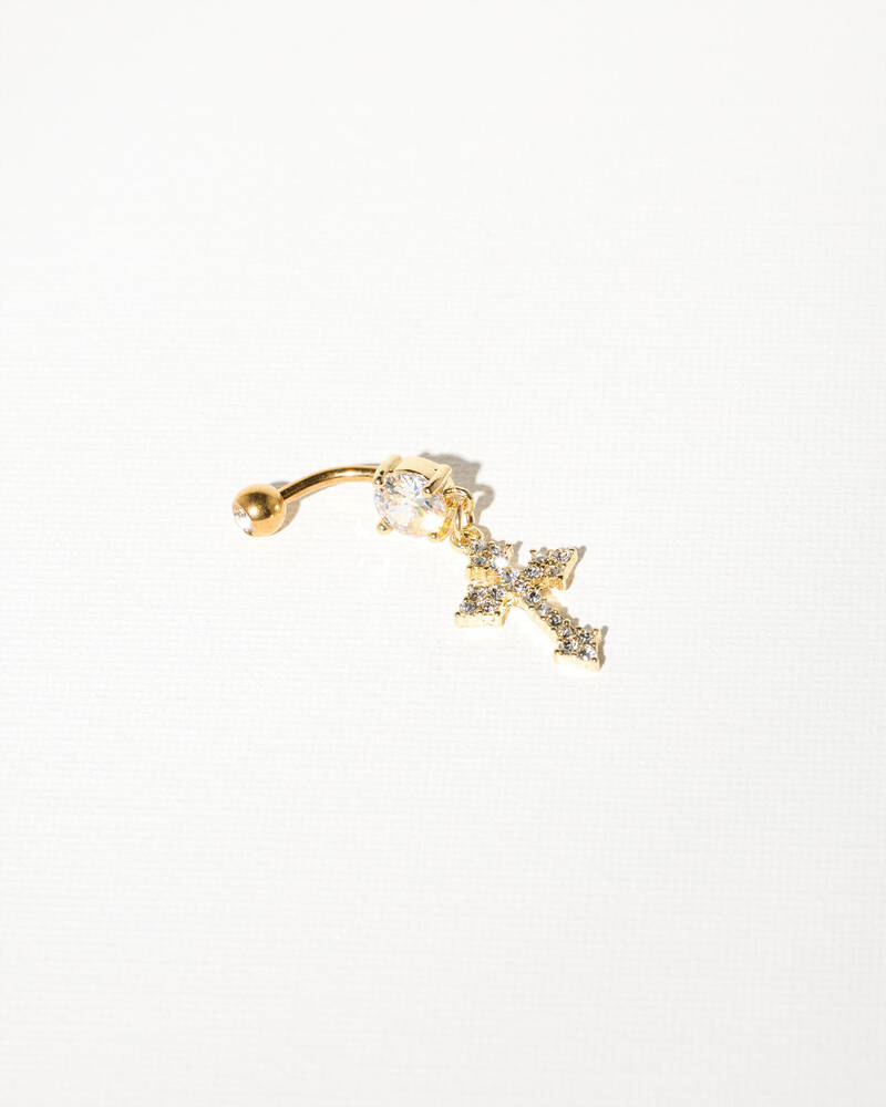 Karyn In LA Santiago Cross Belly Ring Pack for Womens