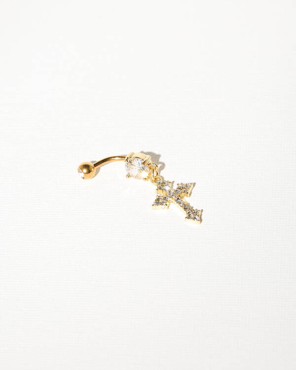 Karyn In LA Santiago Cross Belly Ring Pack for Womens