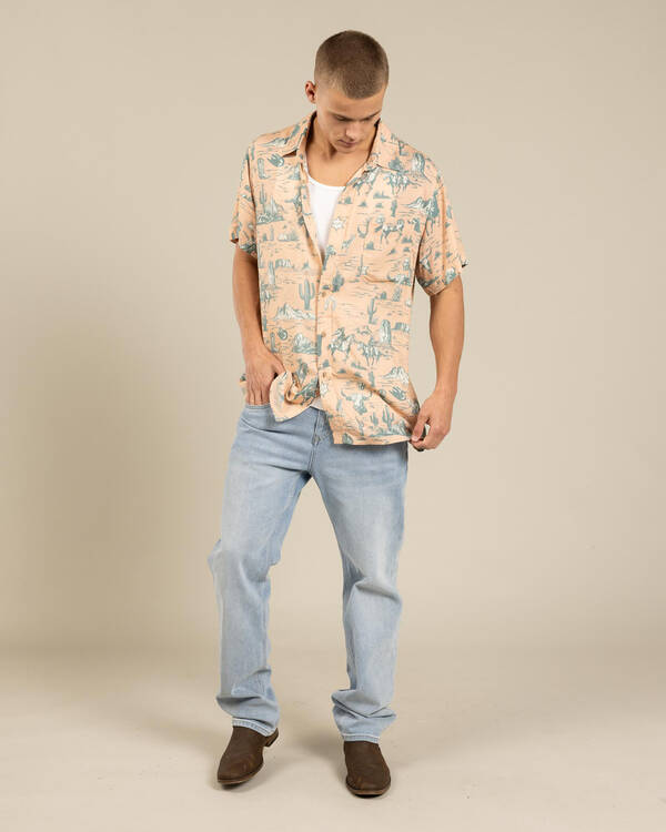 Double Diamond Ranch Desert Rider Short Sleeve Shirt for Mens