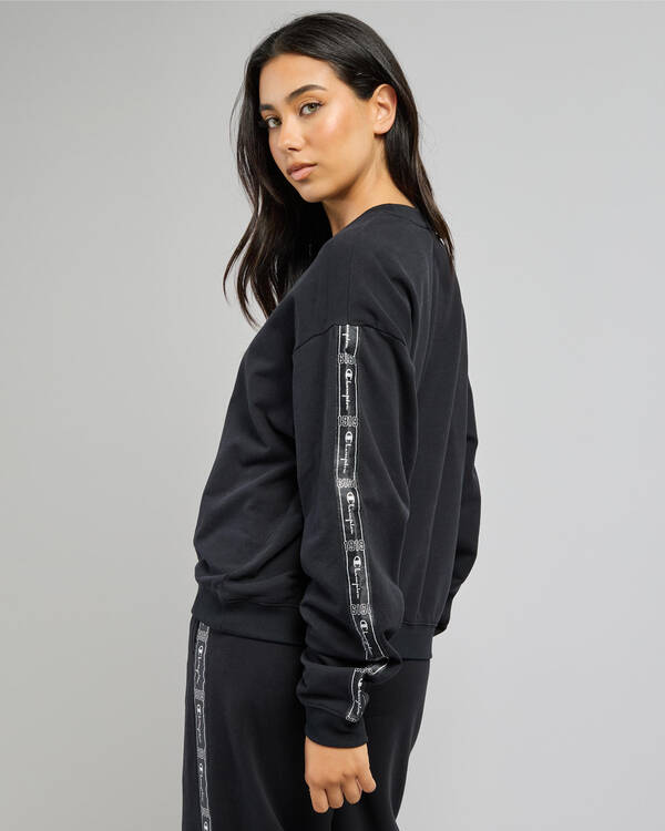 Champion Lux Taping Relaxed Fit Sweatshirt for Womens