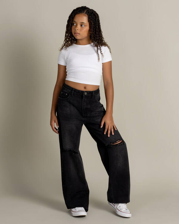 DESU Girls' Stones Straight Leg Jeans for Womens