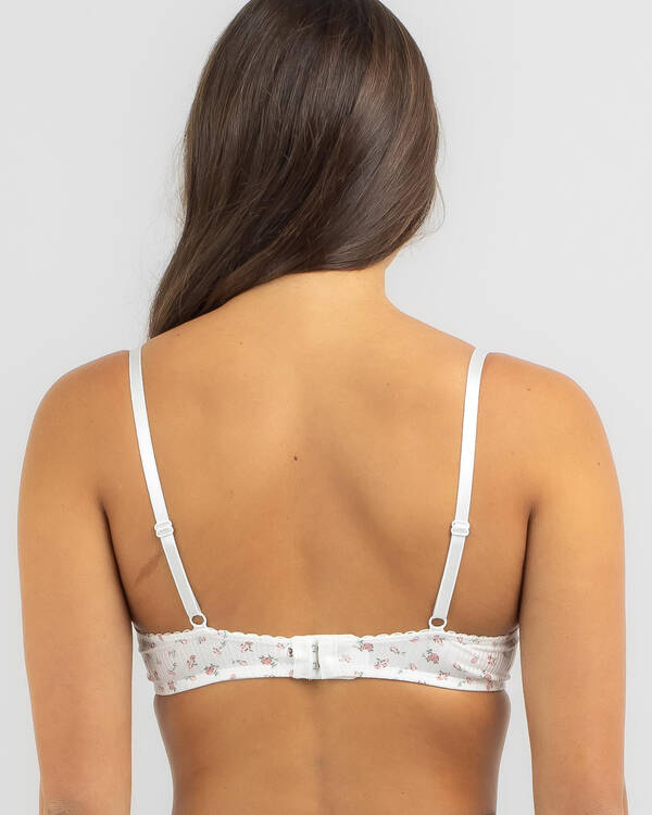 Secret Wishes Bellis Floral Print Lace Bra for Womens