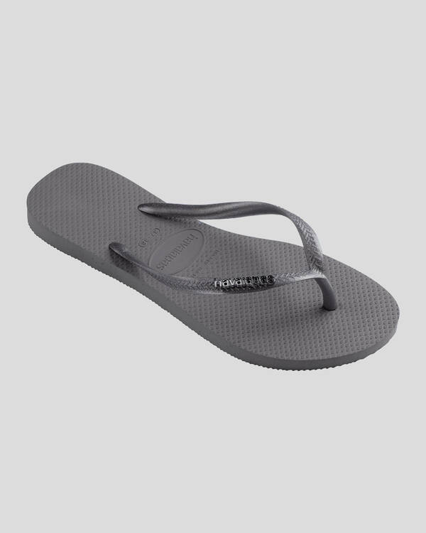 Havaianas Slim Metal Logo Thongs for Womens