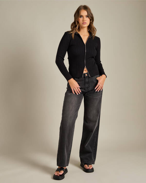 Winnie & Co Grayson Knit Zip Top for Womens