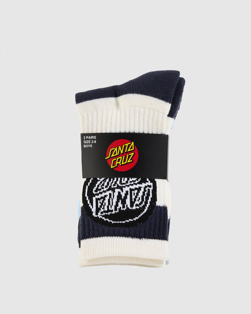 Santa Cruz Boys' Reverse Dot Crew Socks 2 Pack for Mens