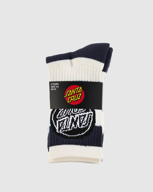 Santa Cruz Boys' Reverse Dot Crew Socks 2 Pack for Mens