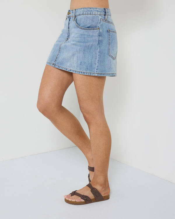 Billabong Frankie Denim Mini Skirt for Womens