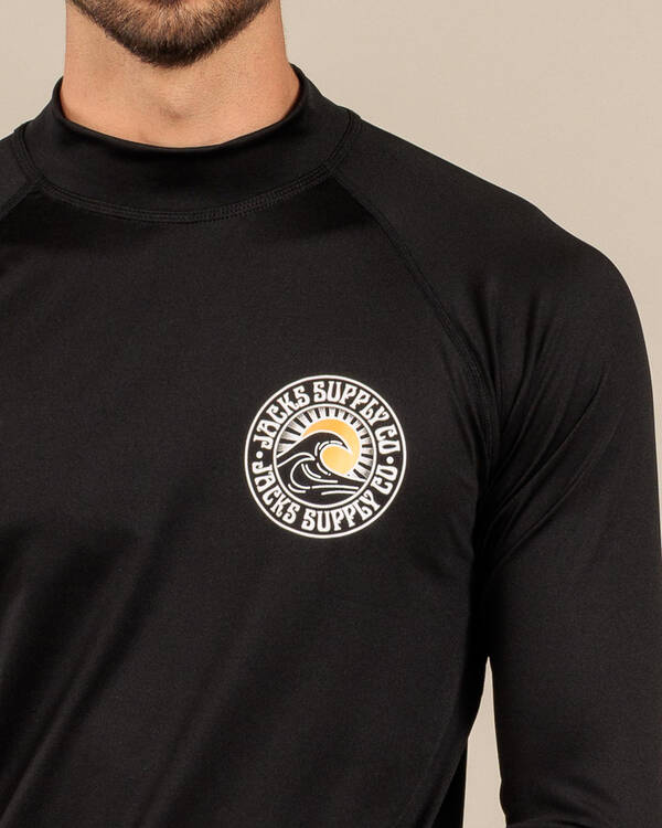 Jacks Rising Sun Long Sleeve Rash Vest for Mens