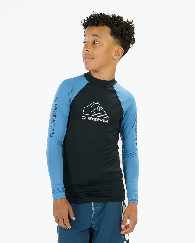 Quiksilver On Tour Boy's Long Sleeve Rash Vest for Mens