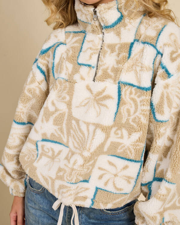 Billabong Sea Check Half Zip Sweatshirt for Womens
