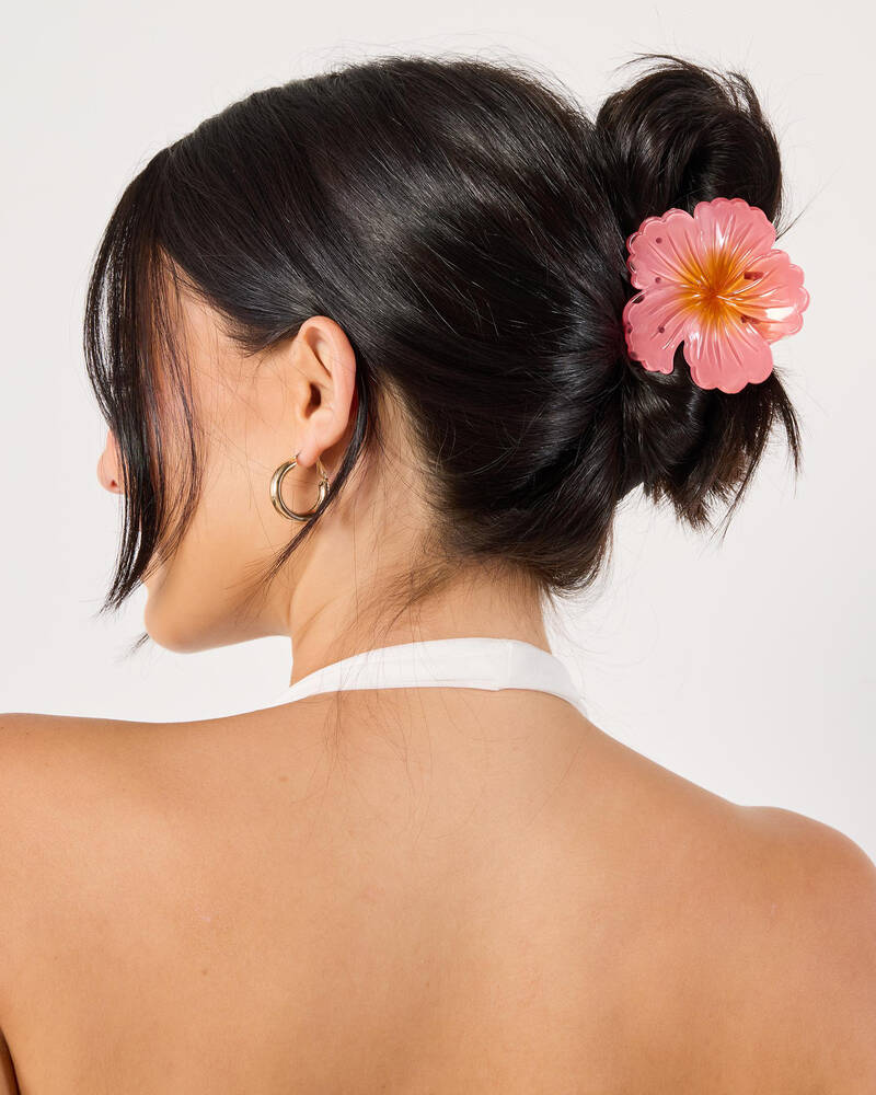 Karyn In LA Hibiscus Flower Hair Claw Clip for Womens
