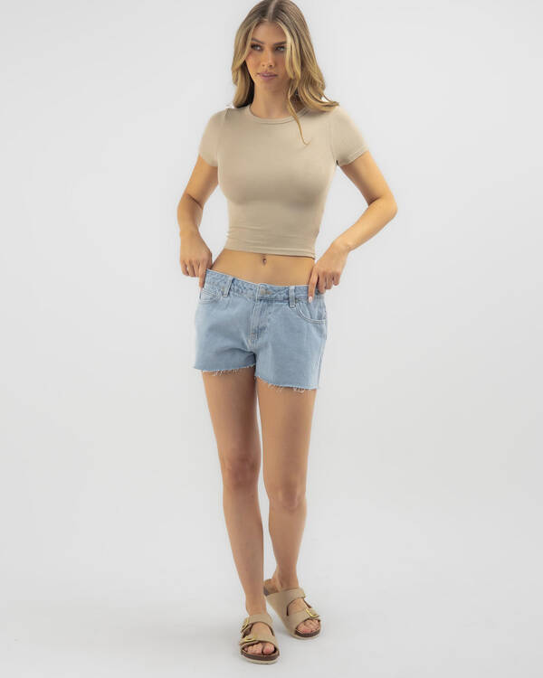Rusty Malta Low Rise Shorts for Womens