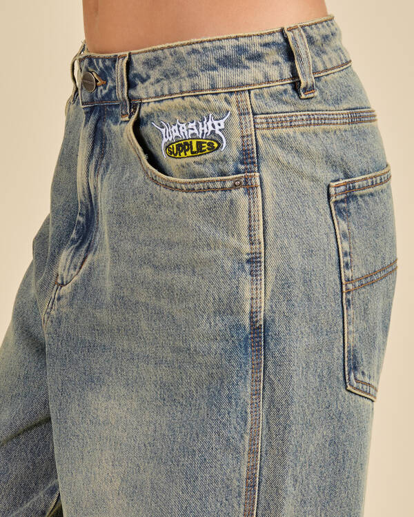 Worship Supplies Messenger Bag Baggy Split Jeans for Womens