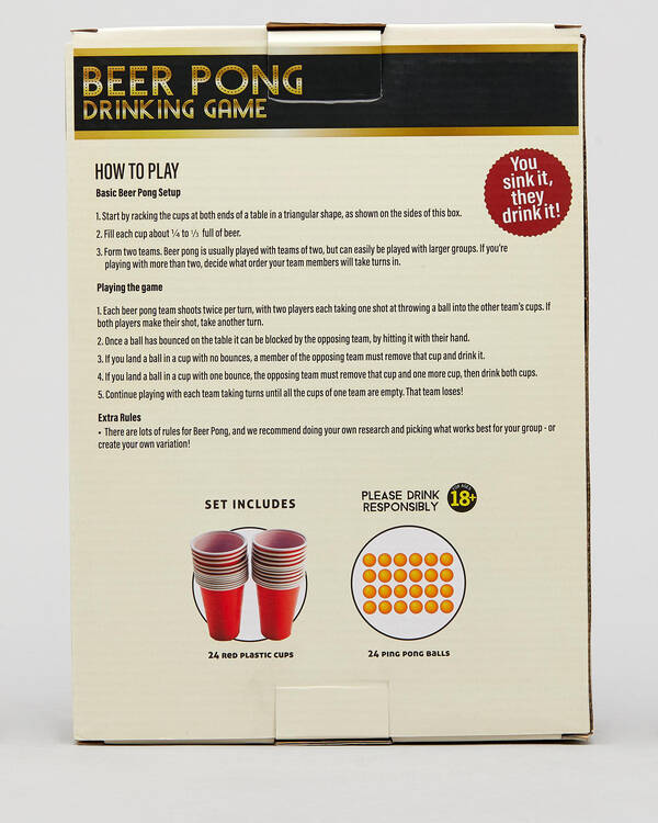 Get It Now Drinking Cup Game Beer Pong for Unisex