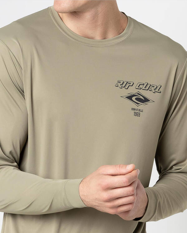 Rip Curl Icons Surflite UPF Long Sleeve Rash Vest for Mens