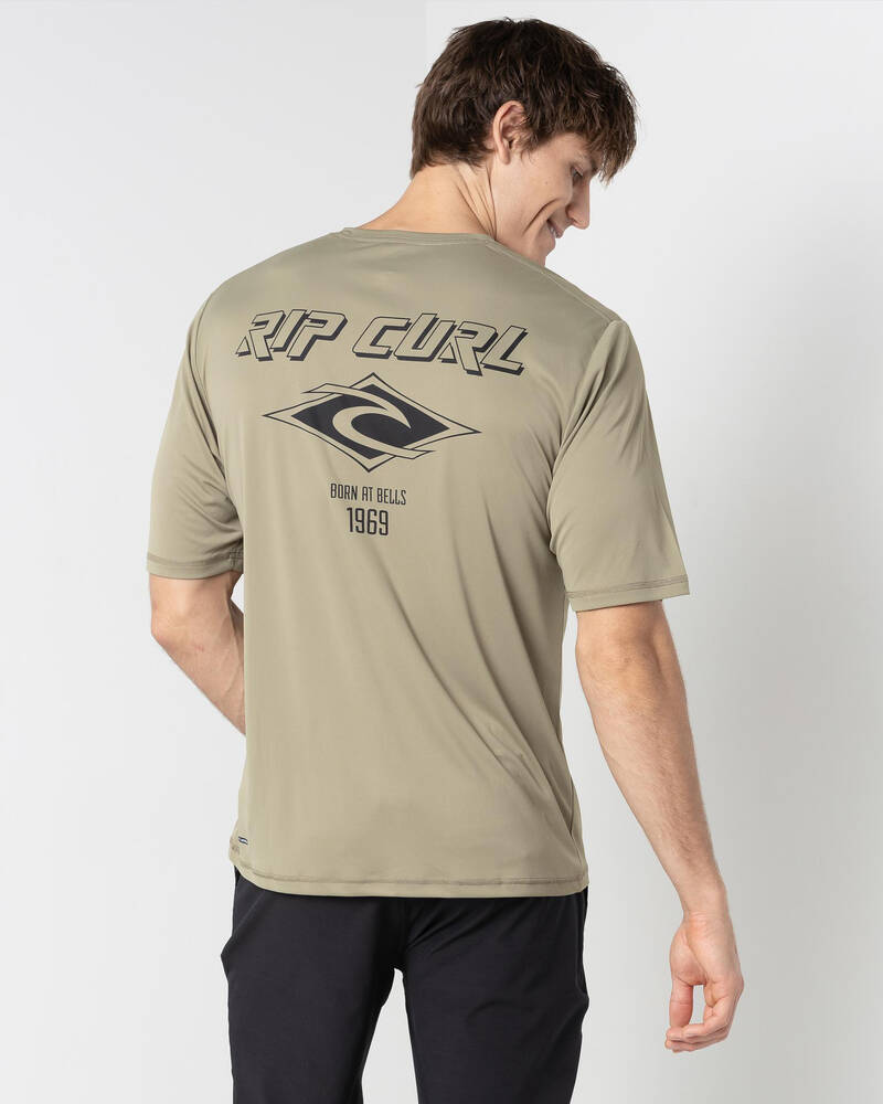 Rip Curl Icons Surflite UPF Short Sleeve Rash Vest for Mens