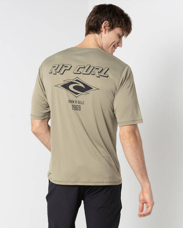 Rip Curl Icons Surflite UPF Short Sleeve Rash Vest for Mens