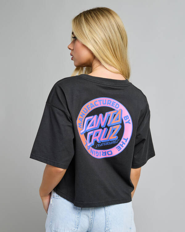 Santa Cruz MFG Dot Multi Fade Cropped T-Shirt for Womens