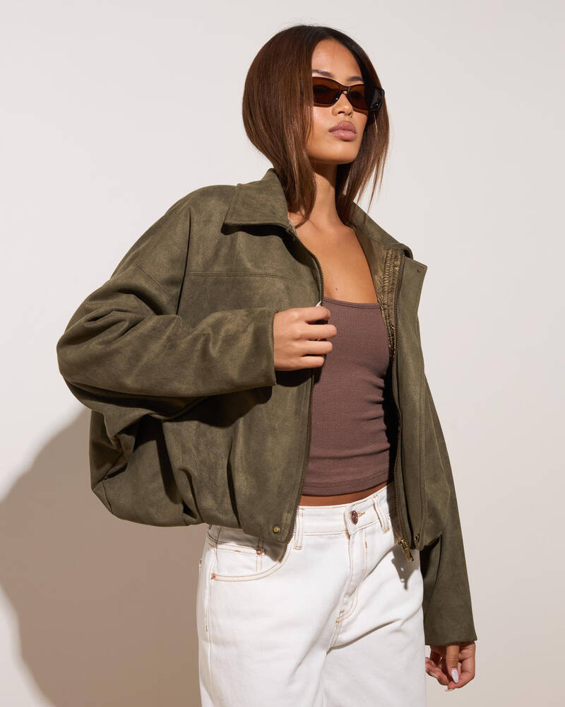 Ava And Ever London Faux Suede Jacket for Womens