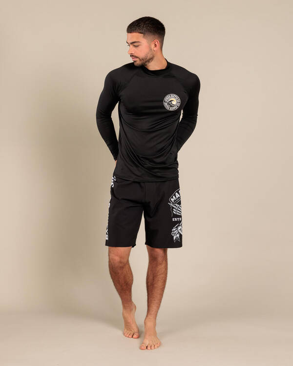 Jacks Rising Sun Long Sleeve Rash Vest for Mens