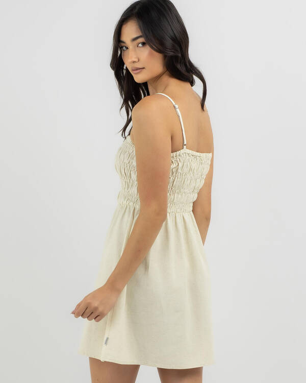 Rhythm Classic Shirred Mini Dress for Womens