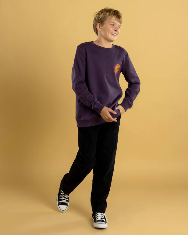 Santa Cruz Boys' Classic Dot Chest Crew Neck Sweatshirt for Mens