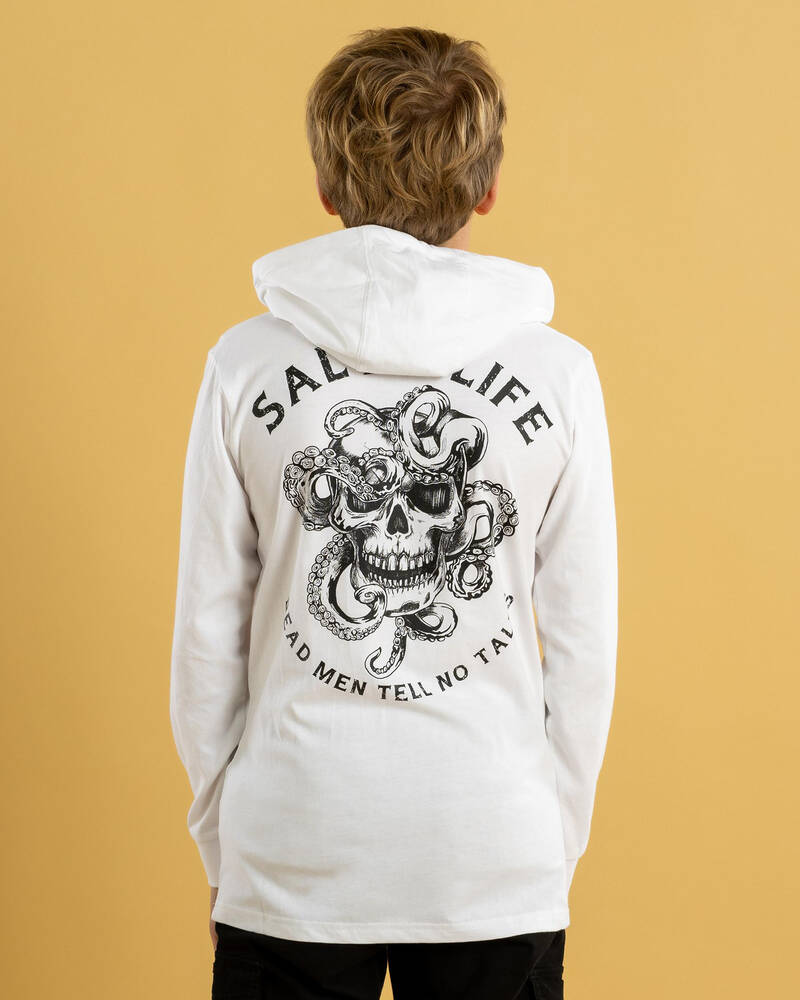 Salty Life Boys' Seafarer Hooded Long Sleeve T-Shirt for Mens